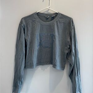 Levi's Cropped Long Sleeve Logo Tee - Dusty Blue